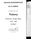 Naissances, mariages, décès (1833-1842)