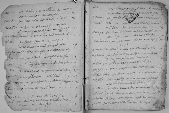 Répertoire chronologique : 1771-1793