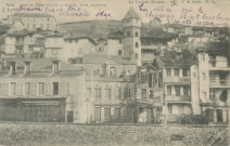 Tulle : "La Corrèze illustrée -Tulle. Quai de Lyon et rue d'Alverge, tour ancienne. N.19.".