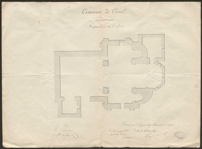 Eglise. Presbytère. Cimetière ; concessions.