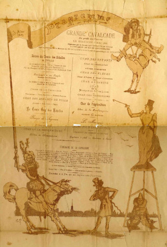 Programme de la Grande cavalcade au profit des pauvres.