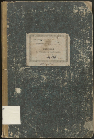 Délibérations du conseil municipal. 19 février 1861-25 mai 1875