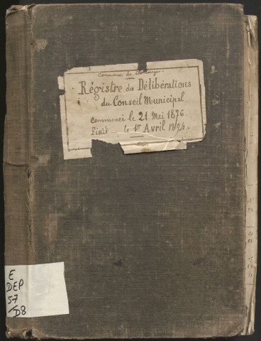 Délibérations du conseil municipal. 21 mai 1876-1er avril 1894