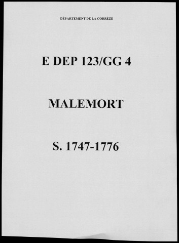 Sépultures (1747-1776)