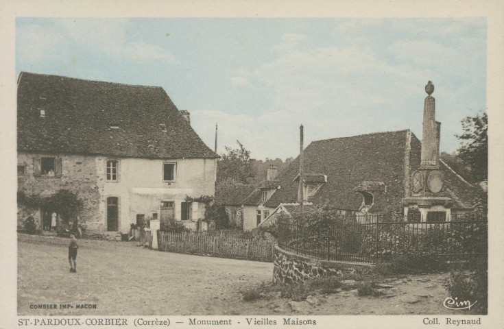 Saint-Pardoux-Corbier : "St-Pardoux-Corbier (Corrèze) - Monument - Vieilles maisons".
