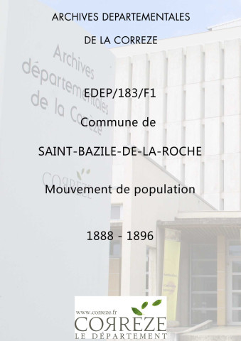 Population : listes nominatives. 1888-1896