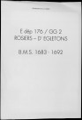 Baptêmes, mariages, sépultures (1683-1692)