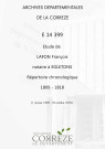 Répertoire chronologique : 1 janvier 1809-18 octobre 1818