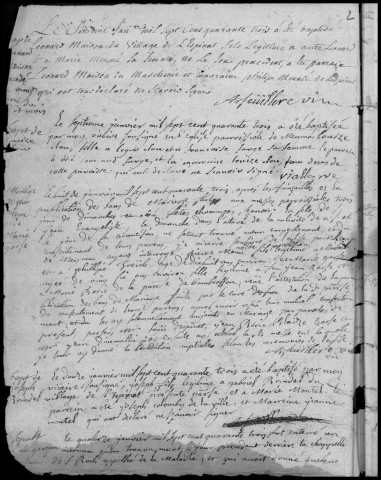 Baptêmes, mariages, sépultures (1743-1752)