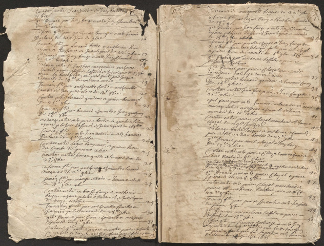 Répertoire chronologique : 1654-1693