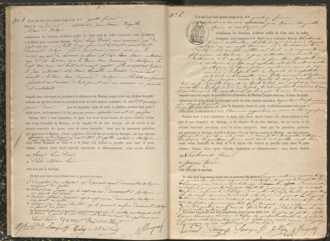 Mariages (1883-1902)