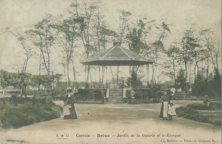 Brive-la-Gaillarde : "Corrèze - Brive - jardin de la Guierle et le kiosque".