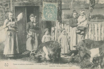 Folklore : "Types et scènes champêtres - 1 - En famille".