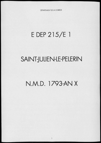 Naissances, mariages, décès (1793-1802)
