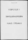 Naissances, mariages, décès (1793-1802)