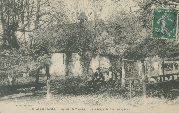 Meilhards : "2. Meilhards - Eglise (XVe siècle) - pélerinage de Ste-Radegonde".