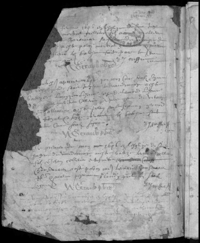 Baptêmes, mariages, sépultures (1646-1690)