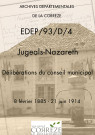 Délibérations du conseil municipal. 8 février 1885-21 juin 1914