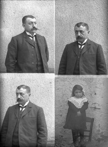 Deux portraits : homme et petite fille.