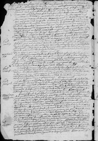 Baptêmes, mariages, sépultures (1773-1782)