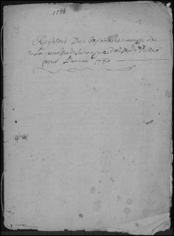 Baptêmes, mariages, sépultures (1780-1792)
