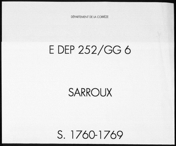Sépultures (1760-1769)