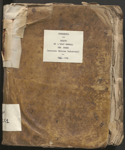 Relevé de l'arpentement général des fonds. 1764-1769