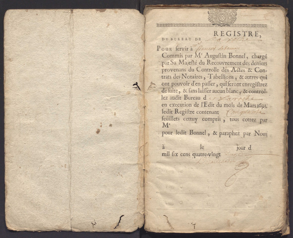 Contrôle des actes des notaires et actes sous seings privés.