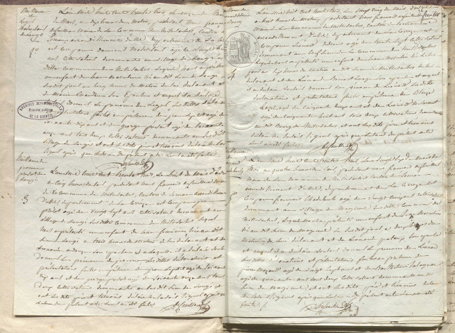 Naissances, mariages, décès (1833-1842)