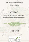 Paroisses de Lascaux, Latronche, Laval-sur-Luzège, Lissac-sur-Couze.