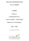 Répertoire chronologique : 6 avril 1835-3 juin 1838