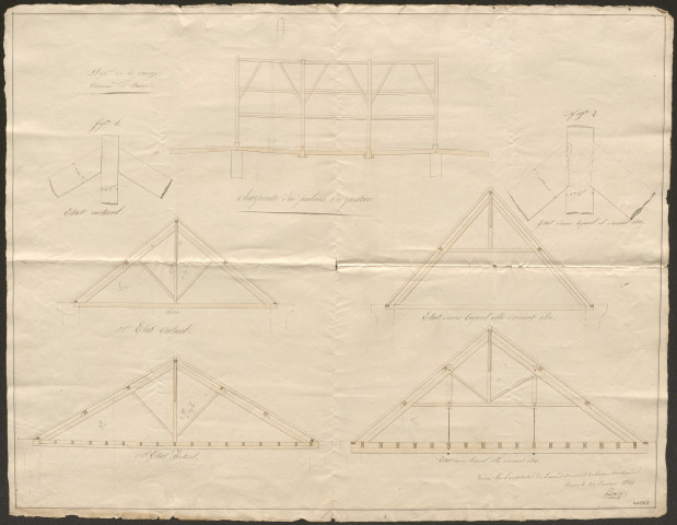 Travaux : correspondance, devis ; mobilier.