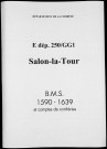 Baptêmes, mariages, sépultures (1590-1639)