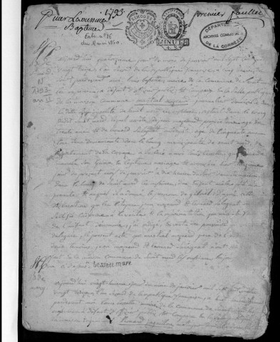 Naissances, mariages, décès (1793-1802)