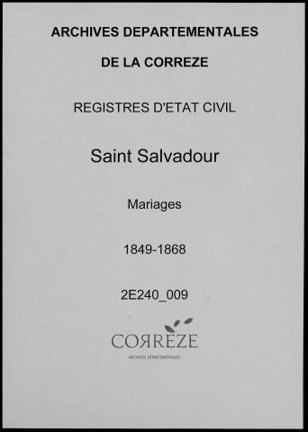 Mariages (1849-1868)