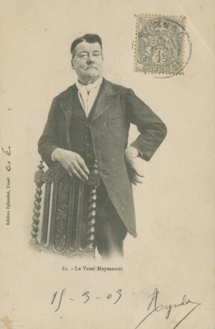 Meymac : "62. - Le Vatel meymacois". M. Faugeron, restaurateur.
