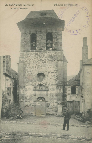 Voutezac : "Le Glandier (corrèze) - L'église du Saillant et ses environs".