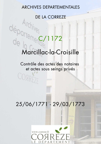 25 juin 1771-29 mars 1773