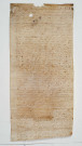 Parchemin lacunaire en latin : acte concernant François de la Tour, vicomte de Turenne. 1527