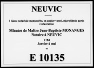 janvier-mai 1784