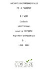 Répertoire chronologique (1819-1863) et alphabétique : I-L