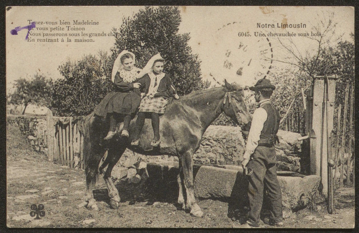 Folklore (scènes de) : "Notre Limousin - 6045. Une chevauchée sous bois".