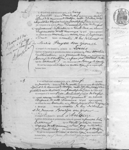 Naissances (1863-1882)