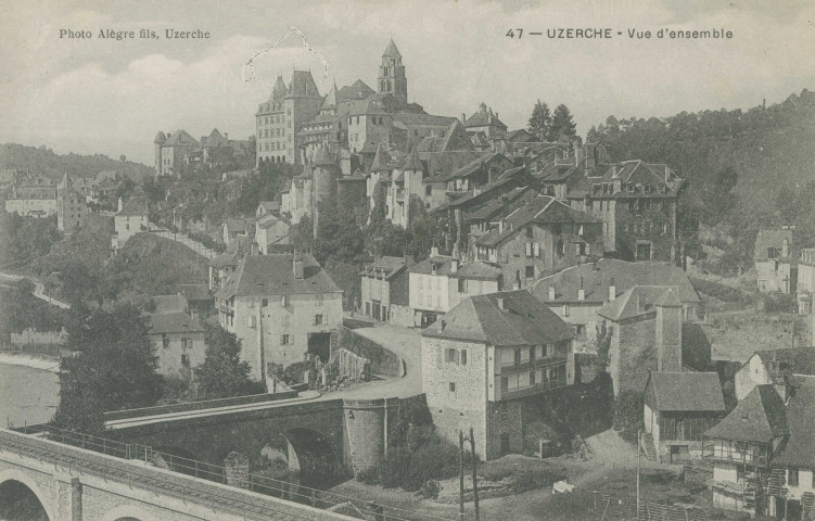 Uzerche : "47 - Uzerche - Vue d'ensemble".