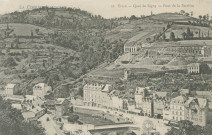 Tulle : "La Corrèze illustrée - 26 Tulle - Quai de Rigny - Pont de la Barrière". Chantier de construction du collège Clemenceau.