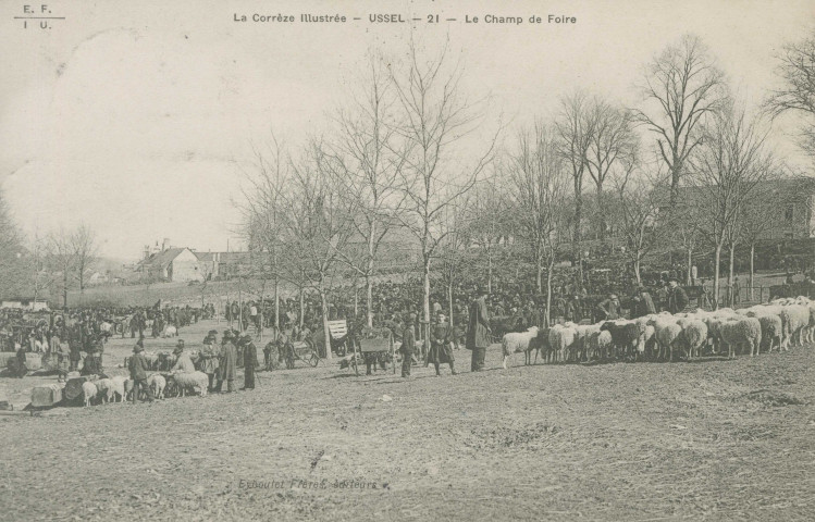 Ussel : "La Corrèze illustrée - Ussel - 21 - Le champ de foire".