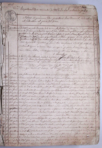 Répertoire chronologique : 22 mars 1828-21 juillet 1880