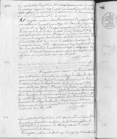 Naissances, mariages, décès (1833-1842)