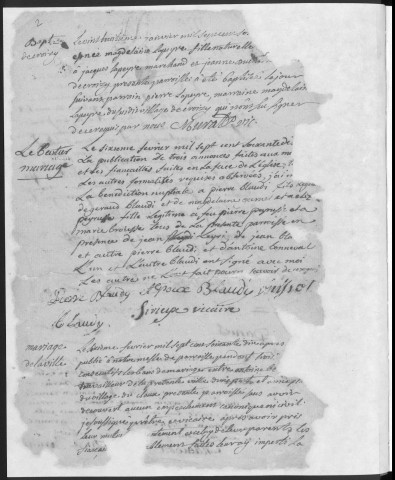 Baptêmes, mariages, sépultures (1770-1775)