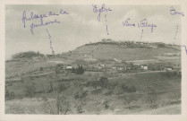 Yssandon : "6. - Yssandon (Corrèze) - Vue panoramique du Puy d'Yssandon et butte du Chalard".